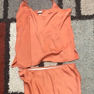 Peach set/ skirt and top